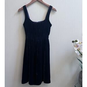 Anthropologie Odille Silk Blend Purple Velvet Midi Dress Women's 6 Whimsigoth‎